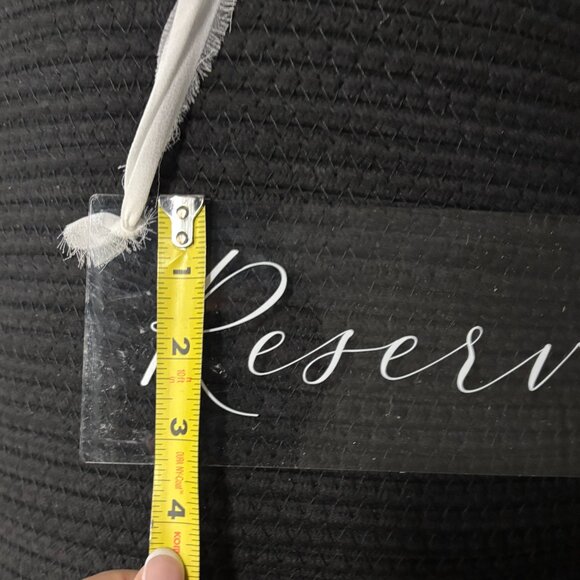 Clear Acrylic “Reserved” Wedding Sign with Ribbon - Picture 3 of 6